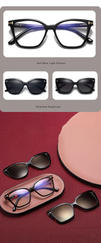 Gafas de Sol Tipo Ojo de Gato | Clip Magnético 3 en 1 | Lentes Graduadas Personalizables
