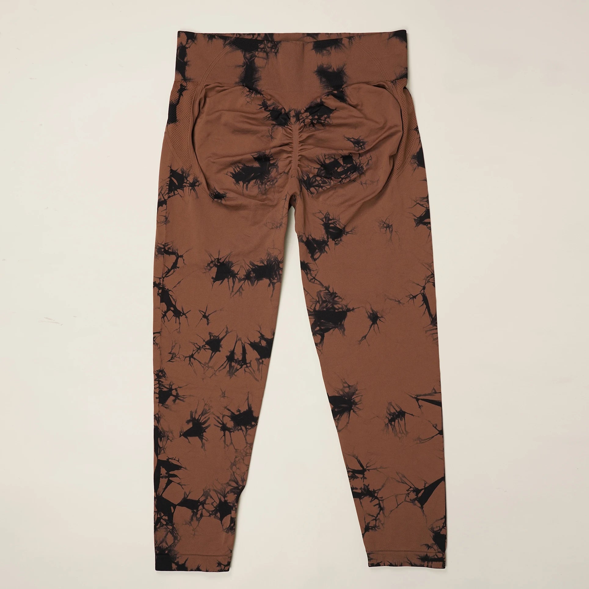 VEQKING-pantalones de Yoga de talla grande para mujer, mallas deportivas 4XL, cintura alta elástica, mallas a tope, pantalones de entrenamiento teñidos anudados de secado rápido