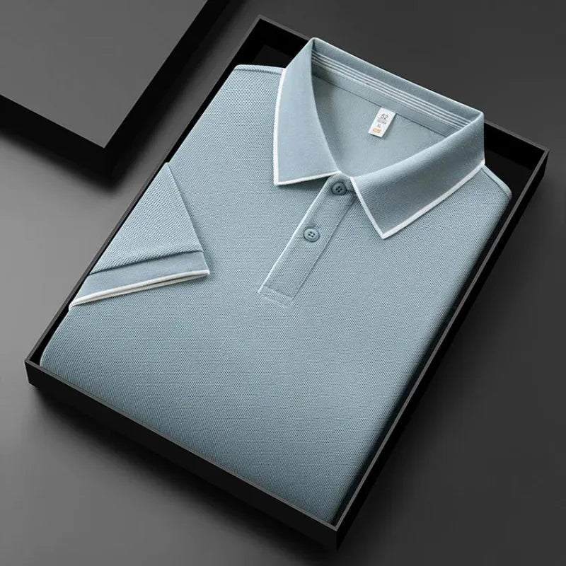Polo Clásico Hombre ∣ Verano Manga Corta ∣ Color Sólido Básico
