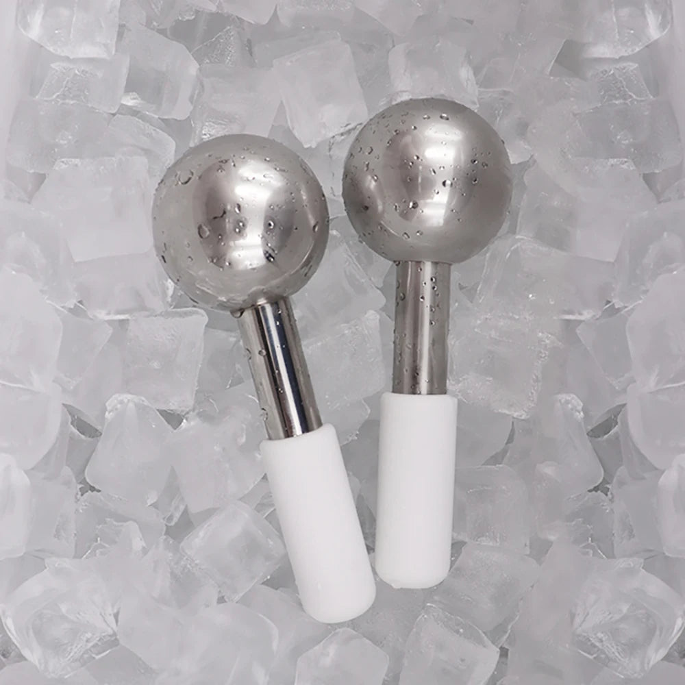 Rodillo de Metal mágico de acero inoxidable para terapia de frío, rodillo de belleza Facial de enfriamiento de oro rosa para la piel, gran oferta