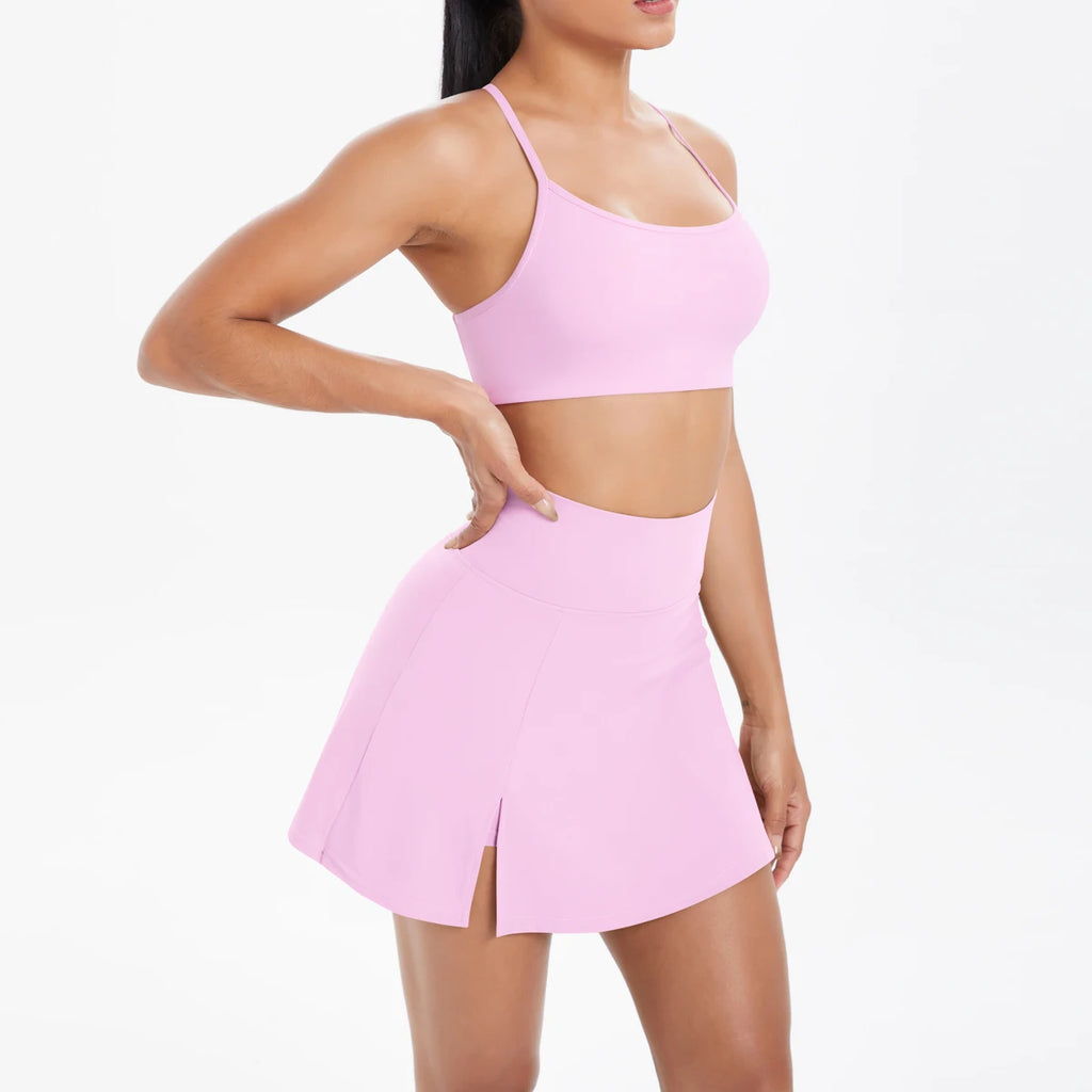 Conjunto Deportivo Yoga 2 Piezas | Ticotrendy Sujetador Shorts Mujer Estilo Fitness