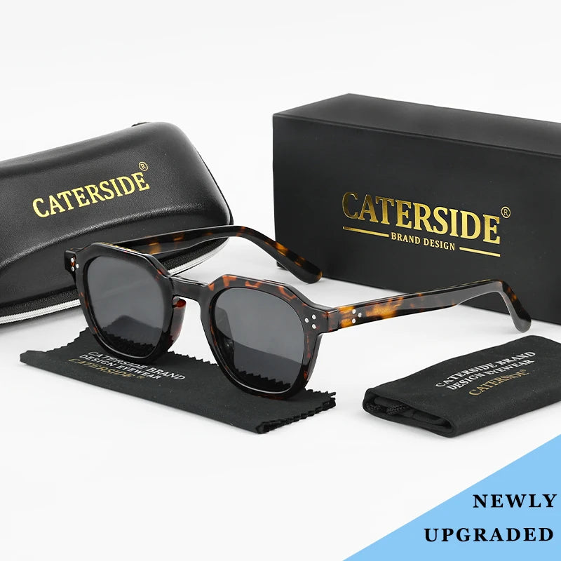 Gafas de Sol Polarizadas Caterside | Montura Cuadrada de Acetato | Nueva Actualización