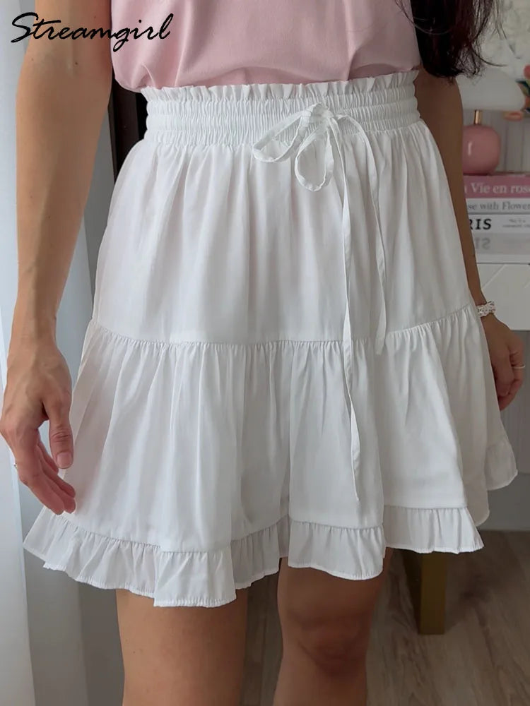 Falda Corta a Cuadros | Con Volantes | Estilo Bohemio | Mujer