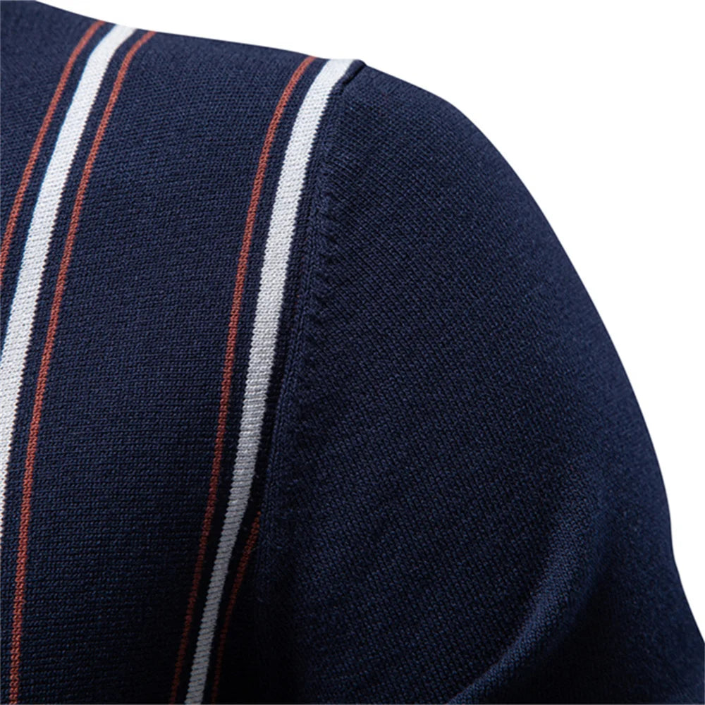 Polo Rayas Estilo Elegante Hombre | Manga Corta Suave Transpirable | Tallas S-XXL | Tico Trendy