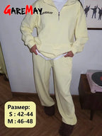 Conjunto Chándal Oversize Algodón | Rosa y Amarillo Clásico | Cremallera Primavera | Ticotrendy