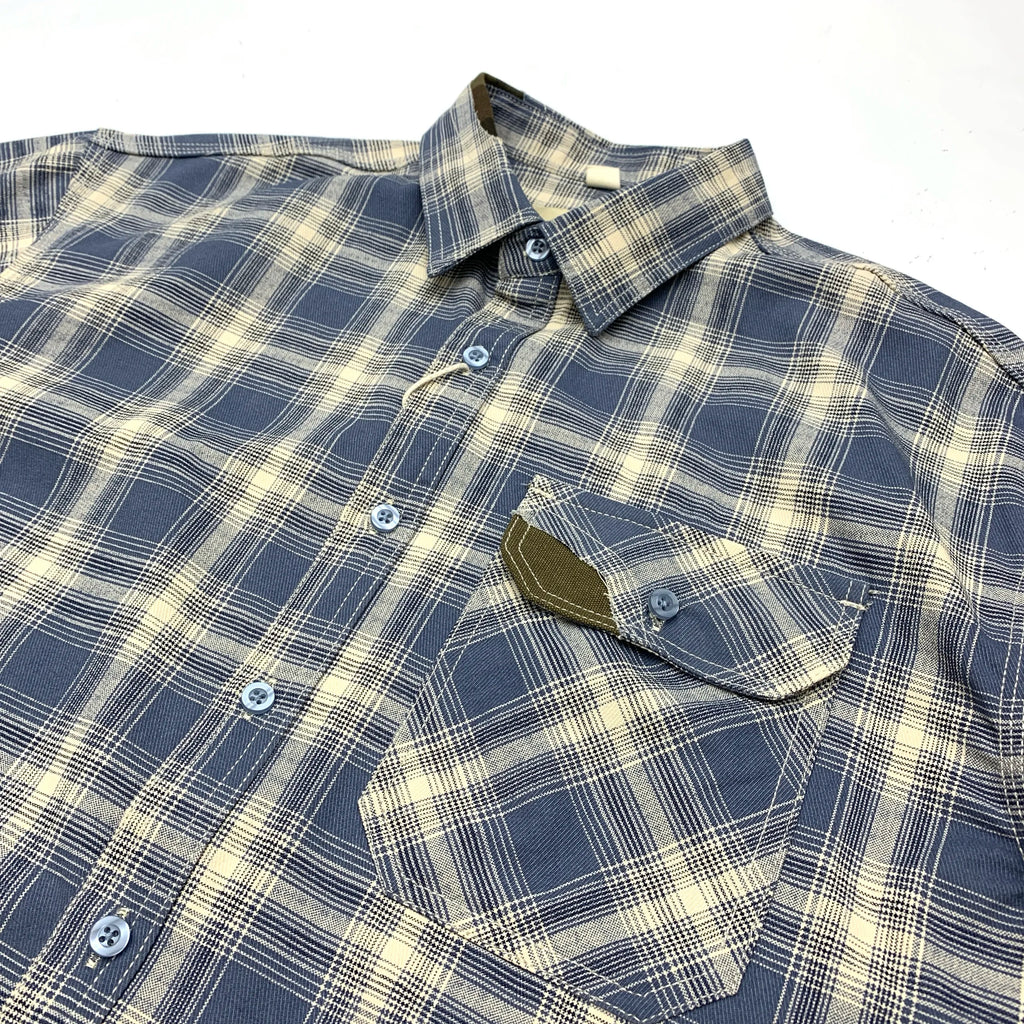 Camisa Cuadros Hombre | Algodón 100% | Estilo Retro Japonés | Manga Corta | Ticotrendy Costa Rica