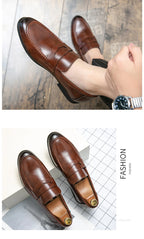 Zapatos de vestir para hombre, mocasines de cuero social, talla grande 48, zapatos de cuero casuales de negocios para hombre, zapatos clásicos de fiesta y oficina para hombre