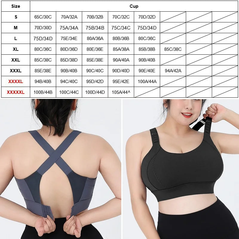 Sujetador Deportivo para Mujer 5XL | Gran Impacto y Sin Mangas | Fitness y Running | Tico Trendy