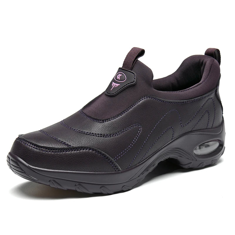 Zapatillas Informales Sin Cordones | Cuero con Cojín de Aire | Antideslizantes | Cómodas