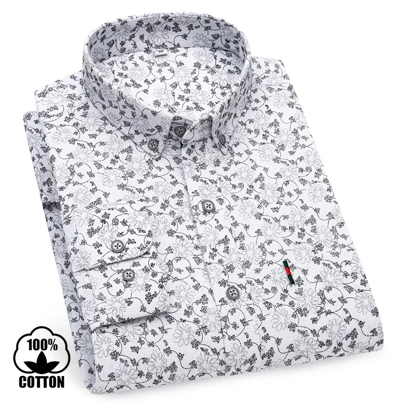 Camisa Slim Fit Algodón 100% | Moda Coreana | Streetwear Vintage | Liso/Estampado