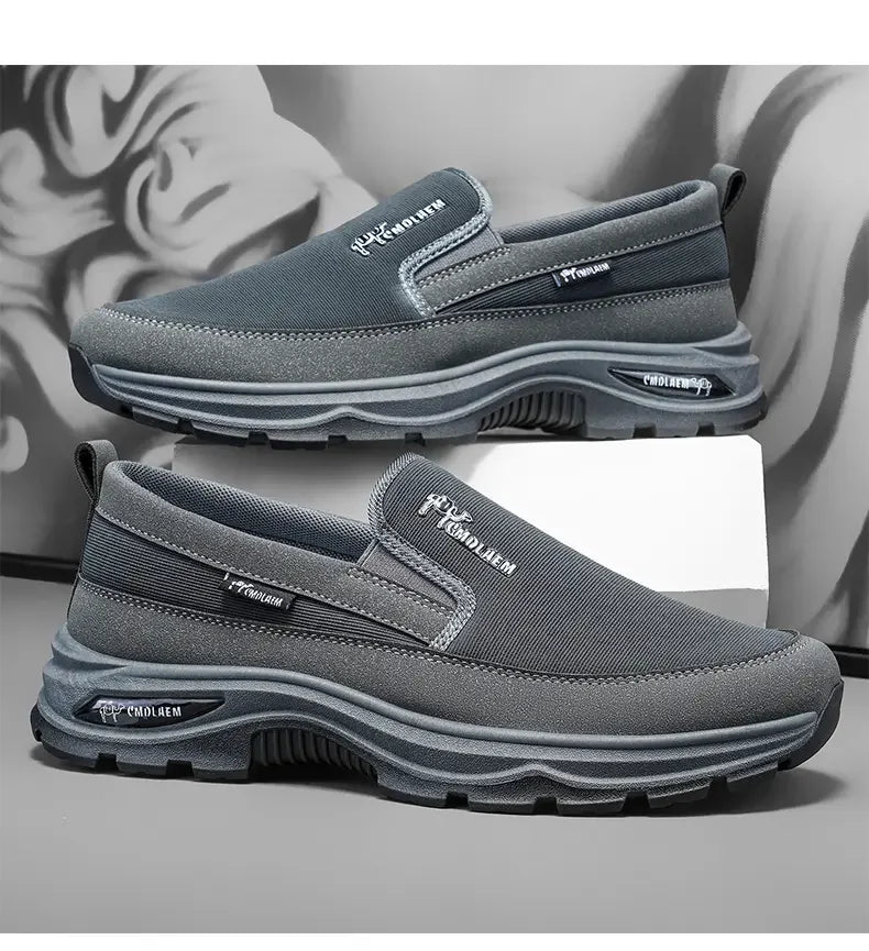 Mocasines Lona Hombre 2025 ∣ Sin Cordones ∣ Suela Gruesa Ligera