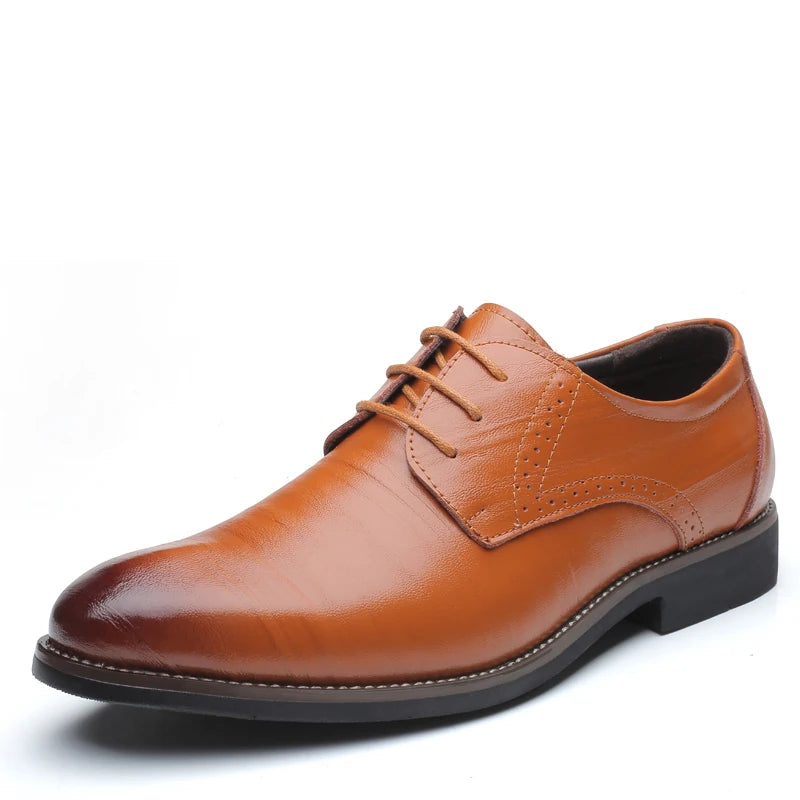 Zapatos Oxford de Cuero para Hombre | Nueva Suela Antideslizante | Ideal para Negocios y Bodas | Ticotrendy