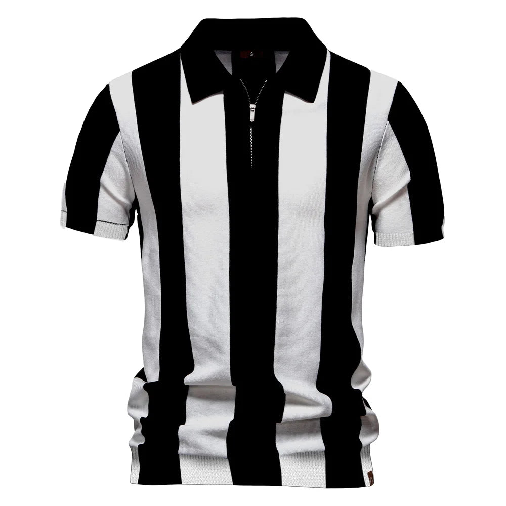Polo Panel Contraste Rayas Hombre | Transpirable Ajuste Cómodo | Tallas S-XXL | Tico Trendy