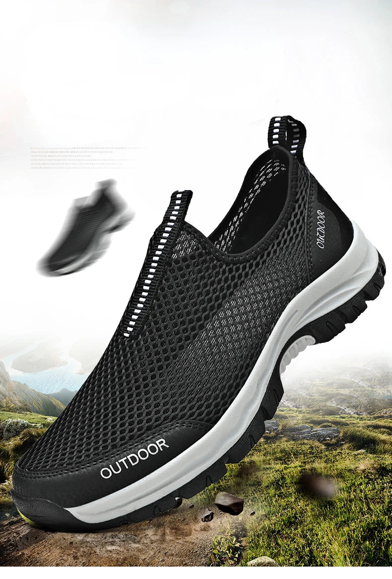 Mocasines Casuales Hombre | Malla Respirable Ligera Confort Estilo Tico | Talla Grande