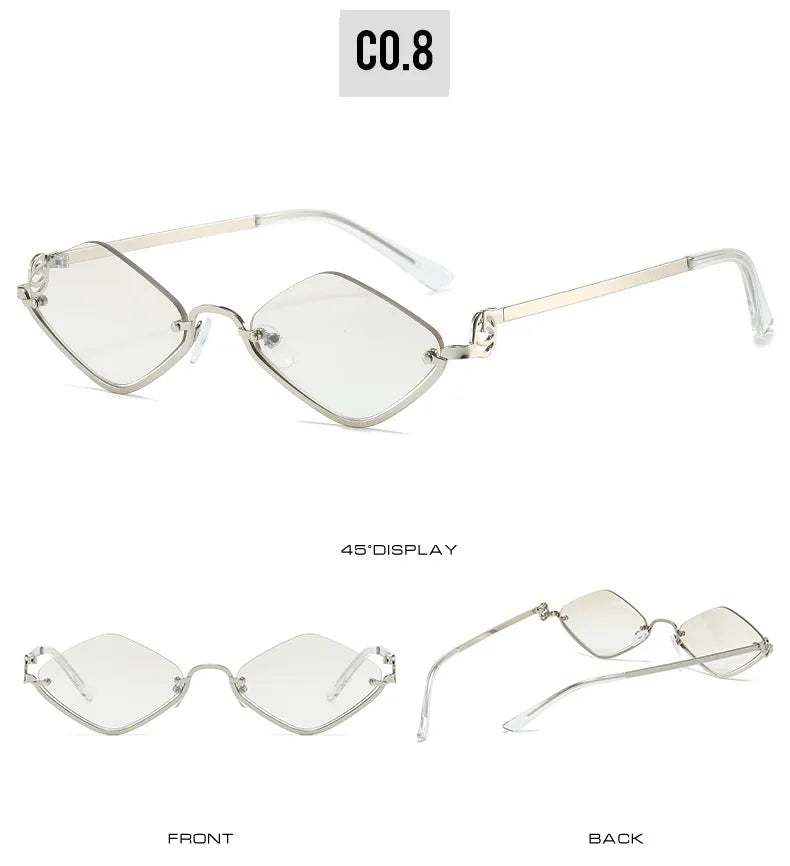 Gafas de Sol Poligonales Ojo de Gato Sexy Casual Tendencia Tico
