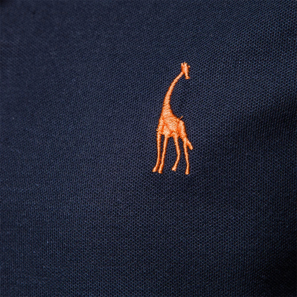 Polo Bordado Ajustado Hombre | Color Sólido Manga Corta | Tallas XS-5XL | Tico Trendy