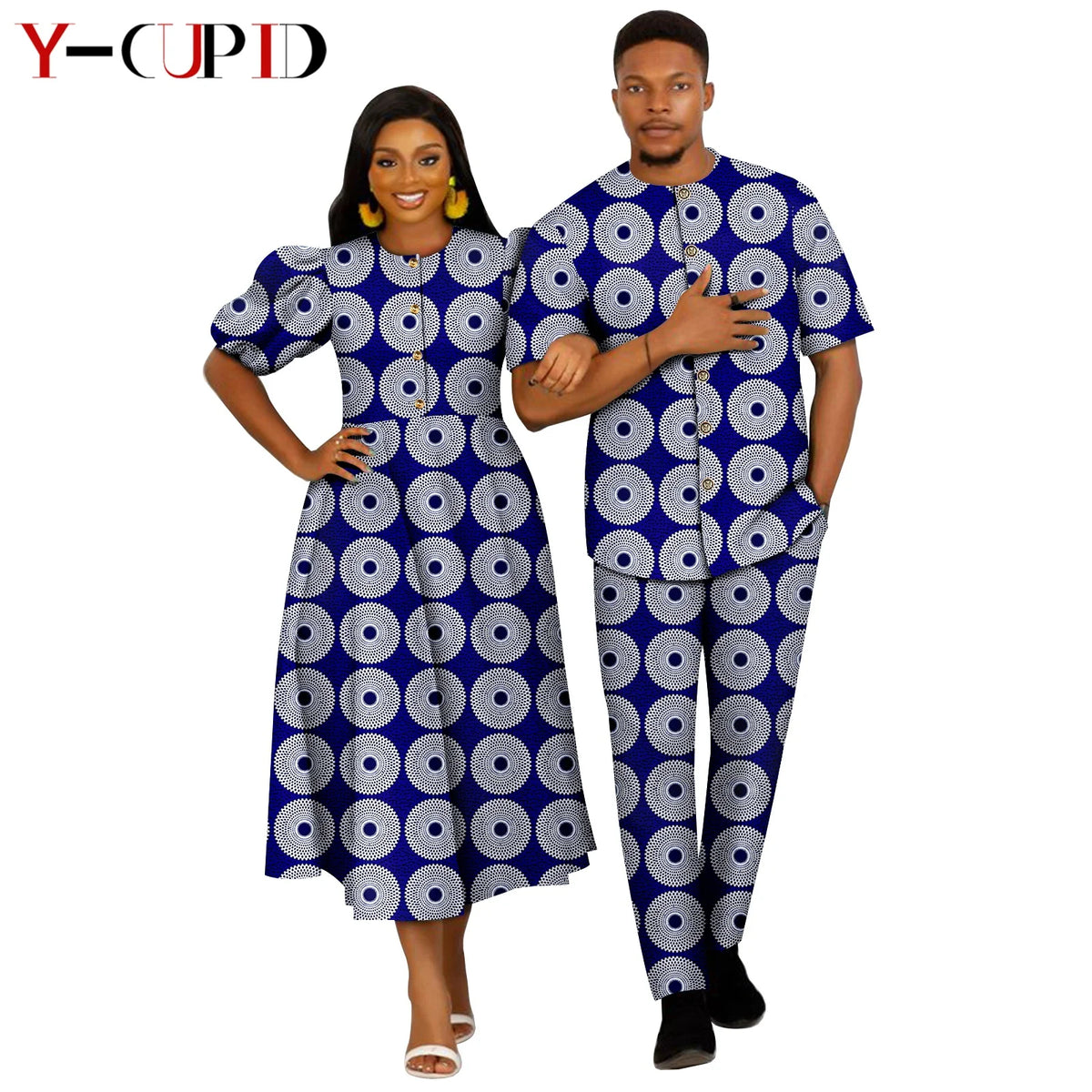 Vestido Estampado Africano Dashiki Pareja | Camisa y Pantalón | Tallas S-6XL | Tico Trendy