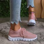 Zapatillas de Punto Transpirables | Plataforma | Suela Blanda | Talla Grande | Verano