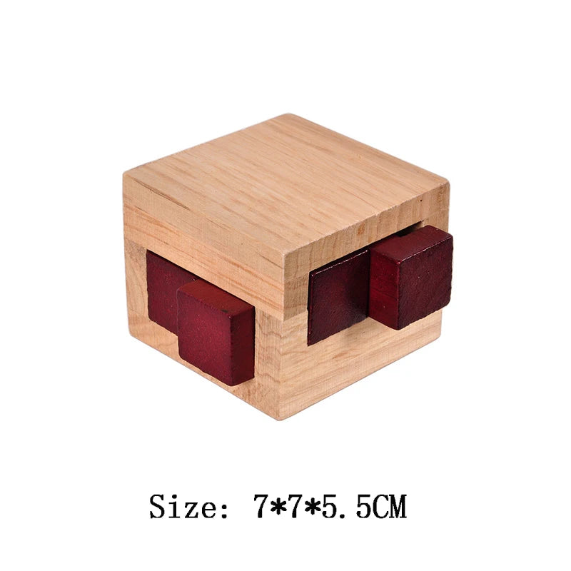 Rompecabezas clásico De Madera 3D para adultos y niños, cabeza De cabeza, Juguetes Para el desarrollo del cerebro