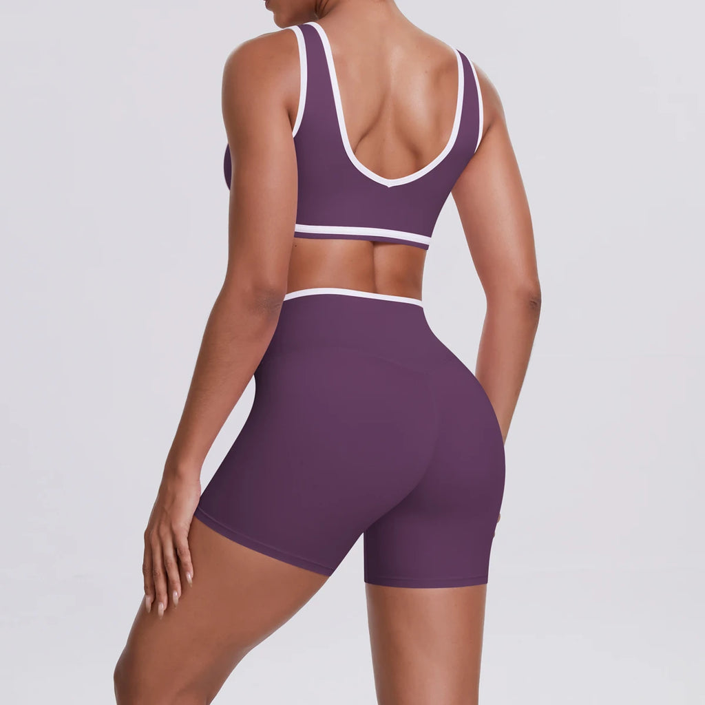Conjunto Deportivo Mujer 2 Piezas | Yoga Gimnasio | Secado Rápido Ajuste Delgado