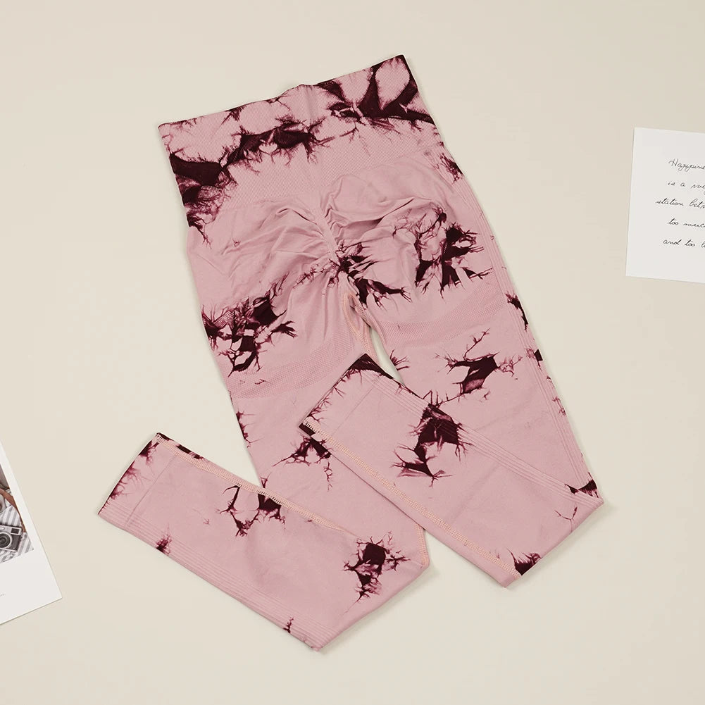 VEQKING Pantalones de yoga sin costuras para mujer, leggings deportivos de cintura alta, elásticos, de secado rápido, pantalones ajustados para gimnasio y entrenamiento