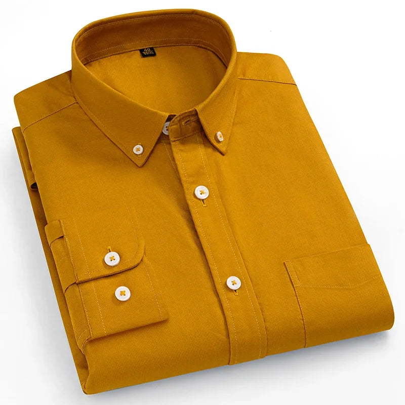 Camisa Oxford a Cuadros | Talla Grande y Pequeña | 100% Algodón | Manga Larga Hombre