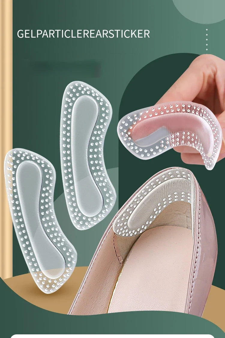 Protectores de talón de GEL para mujer, cojín de silicona, productos para el cuidado de los pies, almohadillas antideslizantes para tacones altos, plantillas de tamaño ajustable, 1 par