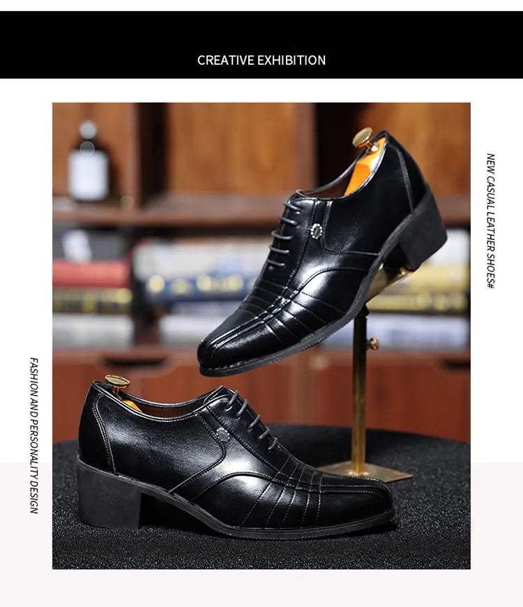 Zapatos Oxford Hombre Charol Elegantes Punta Puntiaguda Fiesta Boda | Alta Calidad