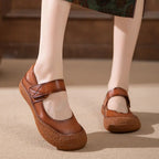 Mocasines Étnicos De Flores | Cuero Genuino Estilo Retro Lujoso Casual