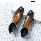 Zapatos Formales Hombre Ticotrendy Piel Dividida Boda Cómodos Con Cremallera | Punta Puntiaguda
