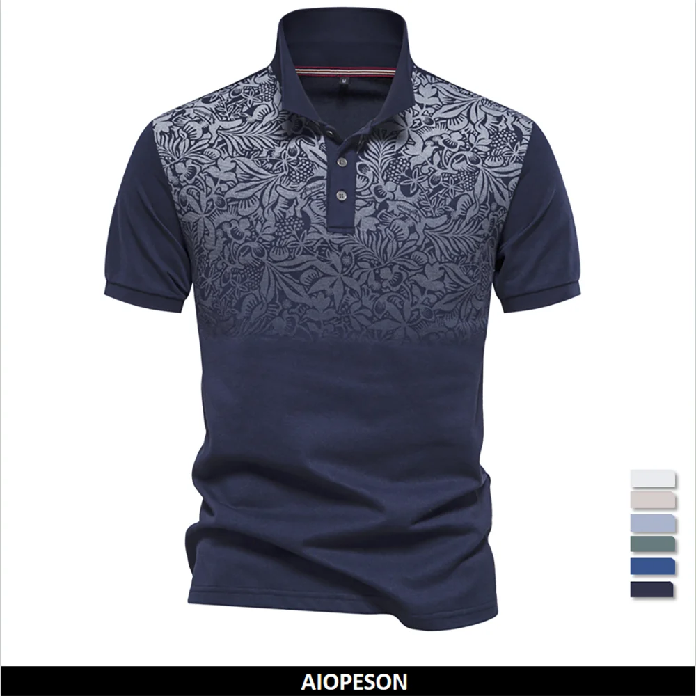 Polo Mezcla Algodón Estampado Degradado Hombre | Manga Corta Verano | Tallas S-XXL | Tico Trendy