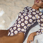 Bañador Una Pieza Mujer | Estampado | Manga Larga y Sin Espalda | Surf y Buceo