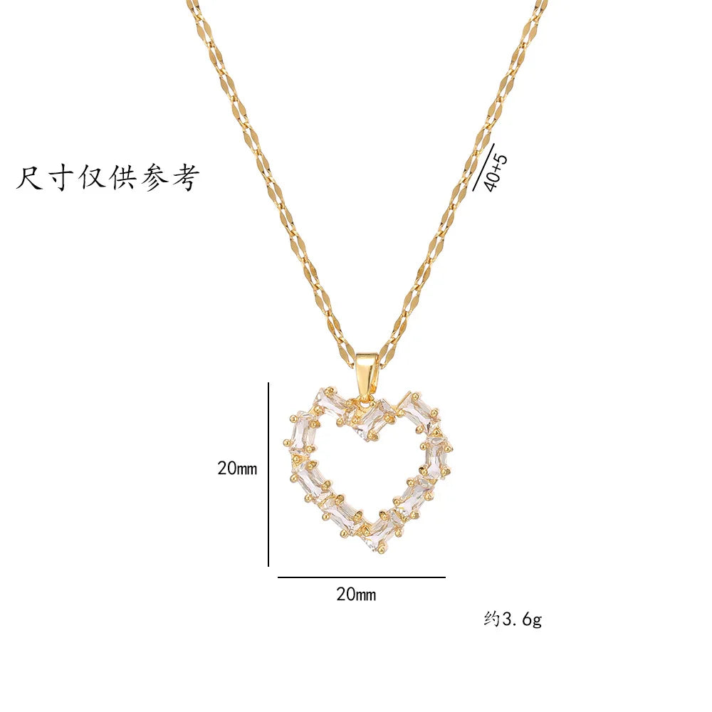 Collar de Corazón con Circón | Elegancia Minimalista en Acero Inoxidable