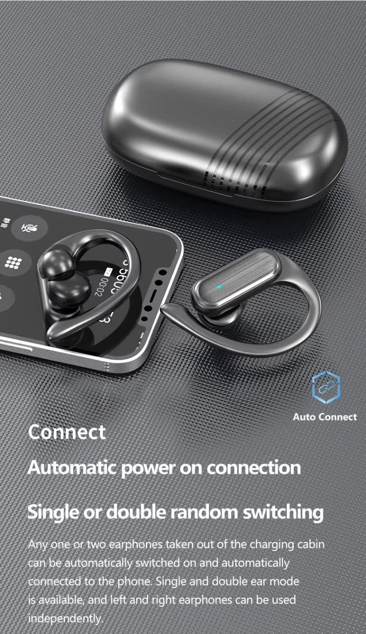 Auriculares Sony HD Bluetooth 5.4 | Gancho para Oreja | Cable HIFI | Estuche de Carga