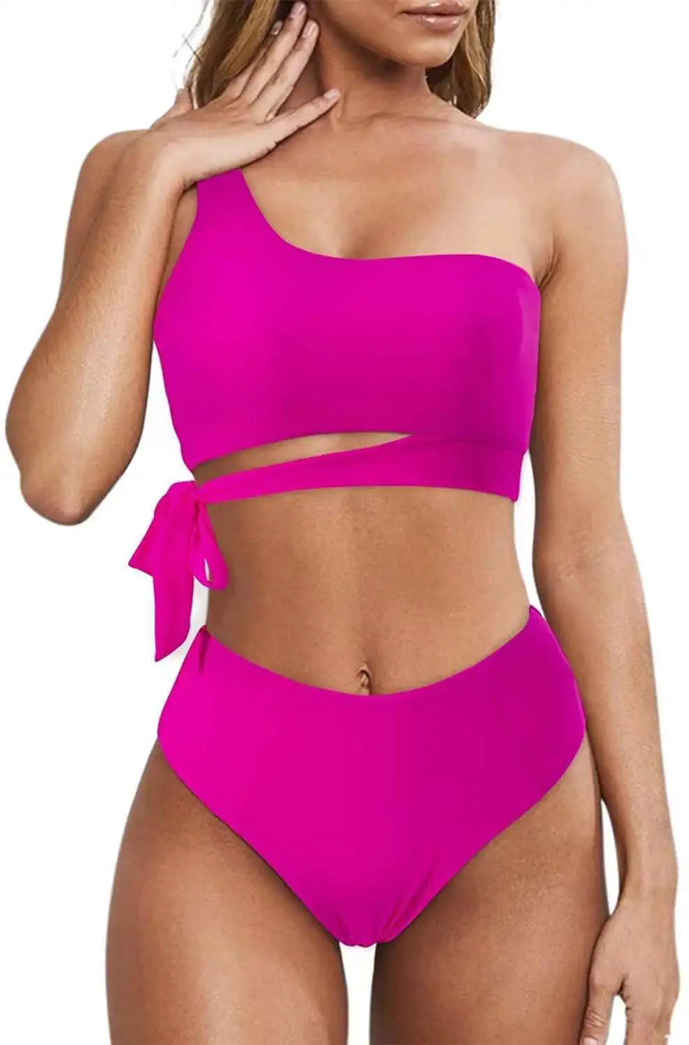 Bikini de Una Correa para Hombro - Traje de Baño Dividido