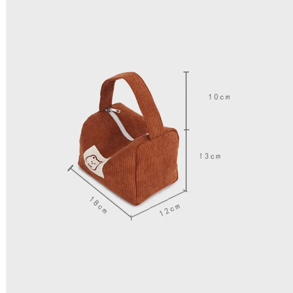 Bolso / Neceser de Pana Suave de Gran Capacidad con Diseño de Dibujos Animados