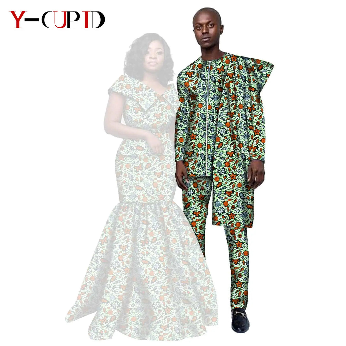 Vestido Africano Top Pantalón Irregular Pareja | Bazin Riche | Tallas XS-6XL | Tico Trendy