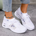 Zapatillas de Malla Transpirable | Estampado Blanco | Suela Suave Antideslizante | Tejido Cómodo