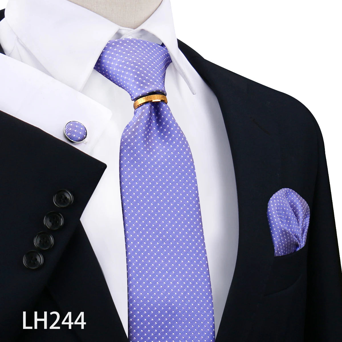 Set De Corbata Anillo Gemelos Pañuelo Accesorio De Traje Boda