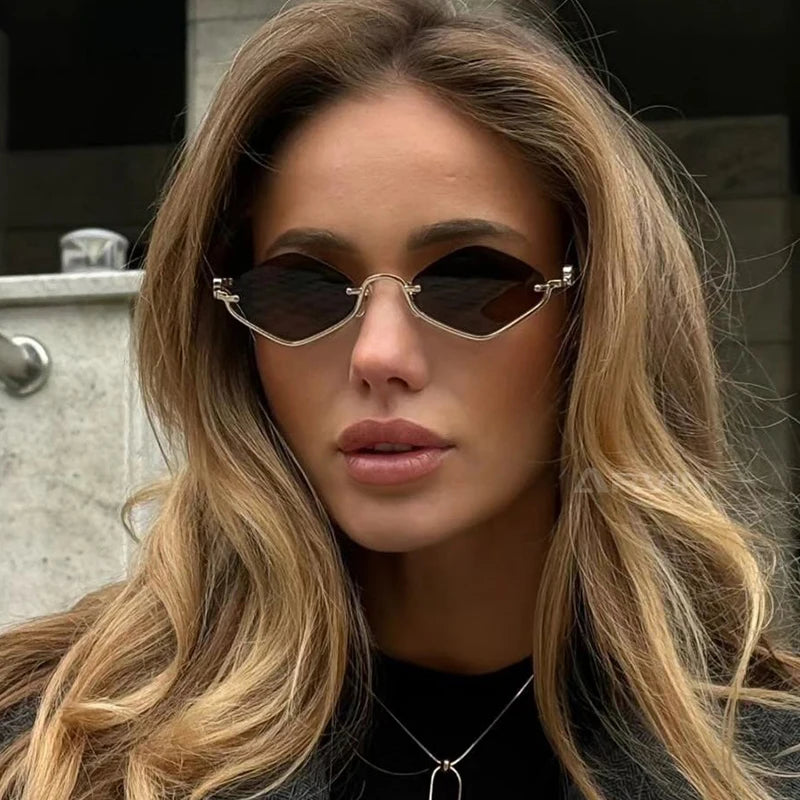 Gafas de Sol Poligonales Ojo de Gato Sexy Casual Tendencia Tico