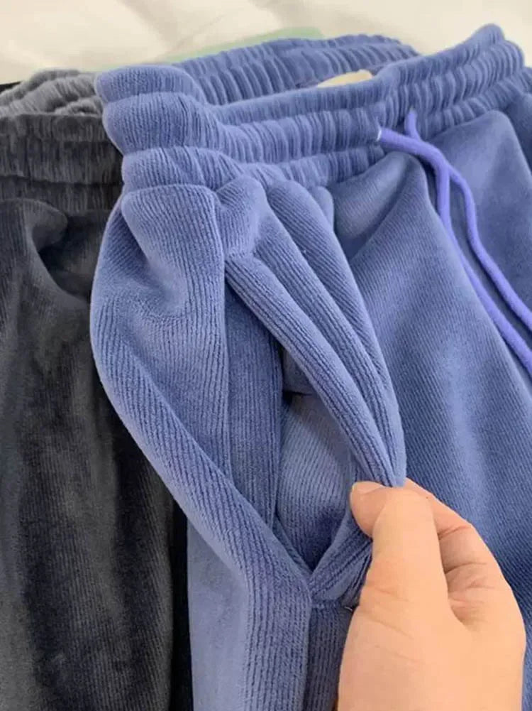 Pantalón Bombacho Felpa | Terciopelo Cálido | Oversize 4XL | Moda Coreana