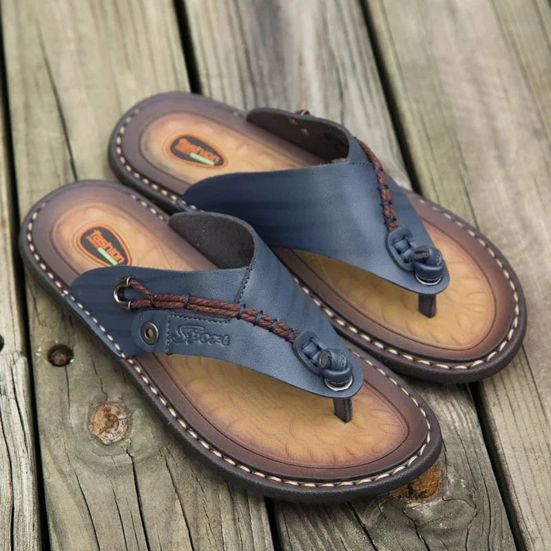 Zapatillas de Microfibra Hombre Verano Hechas a Mano Transpirables | Estilo Conciso