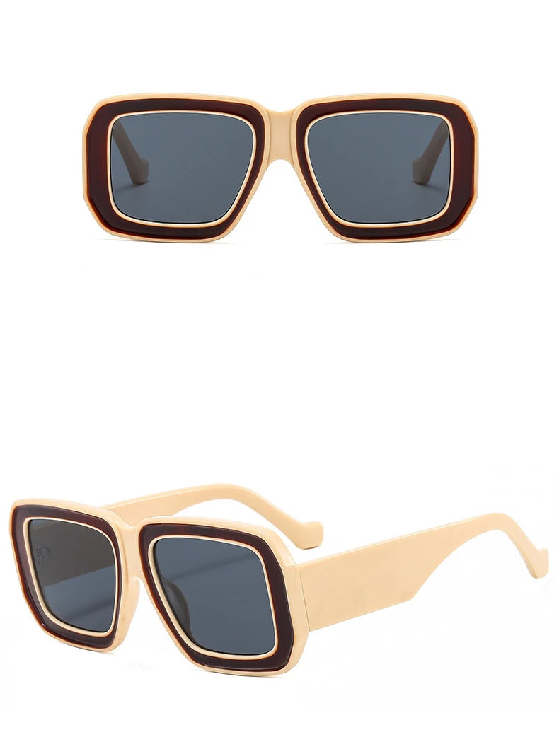 Gafas de Sol Cuadradas Grandes Retro Estilo Único Moderno