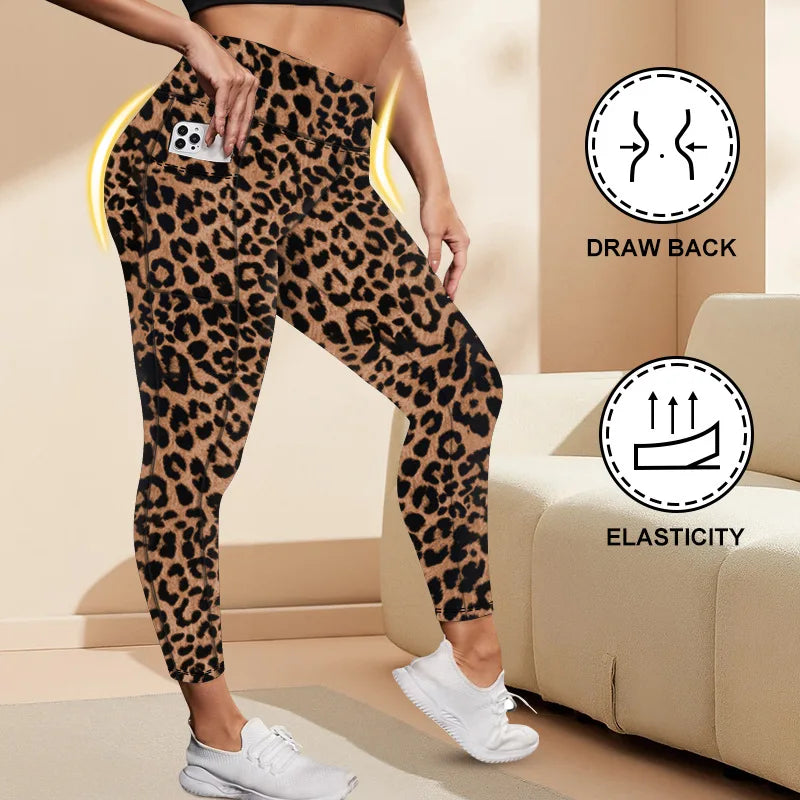 Leggings Yoga Talla Grande | Cintura Alta con Bolsillos | Levantamiento de Glúteos | Tico Trendy
