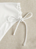 Bikini con Cordones y Cuello en V Profundo - Triangulares