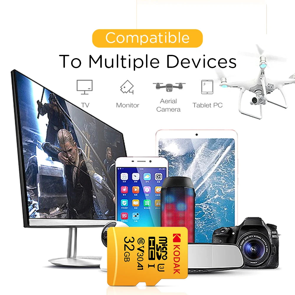 Tarjeta Micro SD Kodak Original | Clase 10 U3 V30 | Alta Velocidad 4K | Ticotrendy