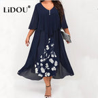 Vestido Vintage | Talla Grande | Estampado de Retazos