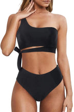 Bikini de Una Correa para Hombro - Traje de Baño Dividido