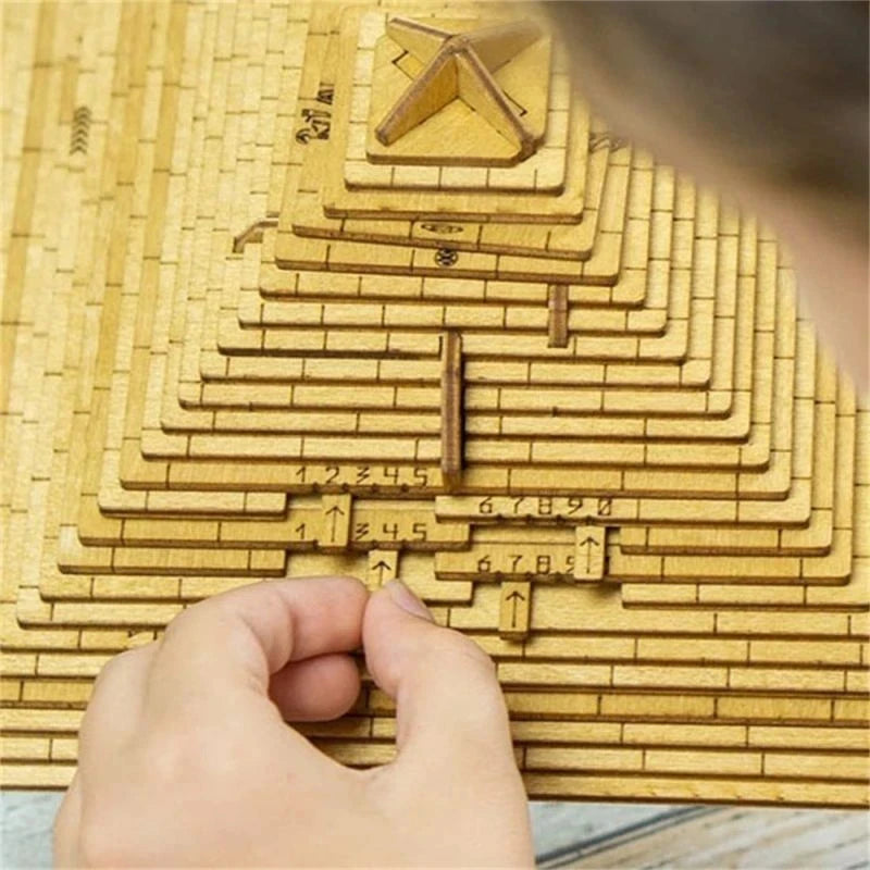 Regalo sorpresa, caja de rompecabezas piramidal Quest con compartimento oculto, juegos de rompecabezas para adultos y niños, juguetes creativos de prueba IQ