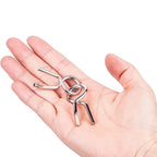 Rompecabezas Montessori de Metal para niños y adultos, juego interactivo de alambre, IQ, Mente, Cerebro, juguetes educativos, 8 piezas por juego